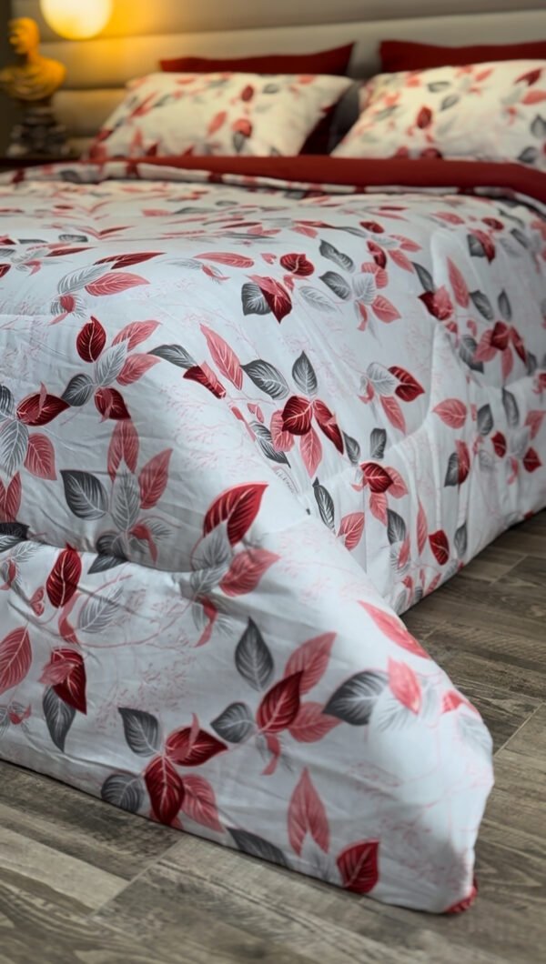 Couette 2 Places Feuillage Écarlate – Élégance Boréale