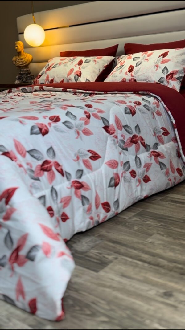 Couette 2 Places Feuillage Écarlate – Élégance Boréale