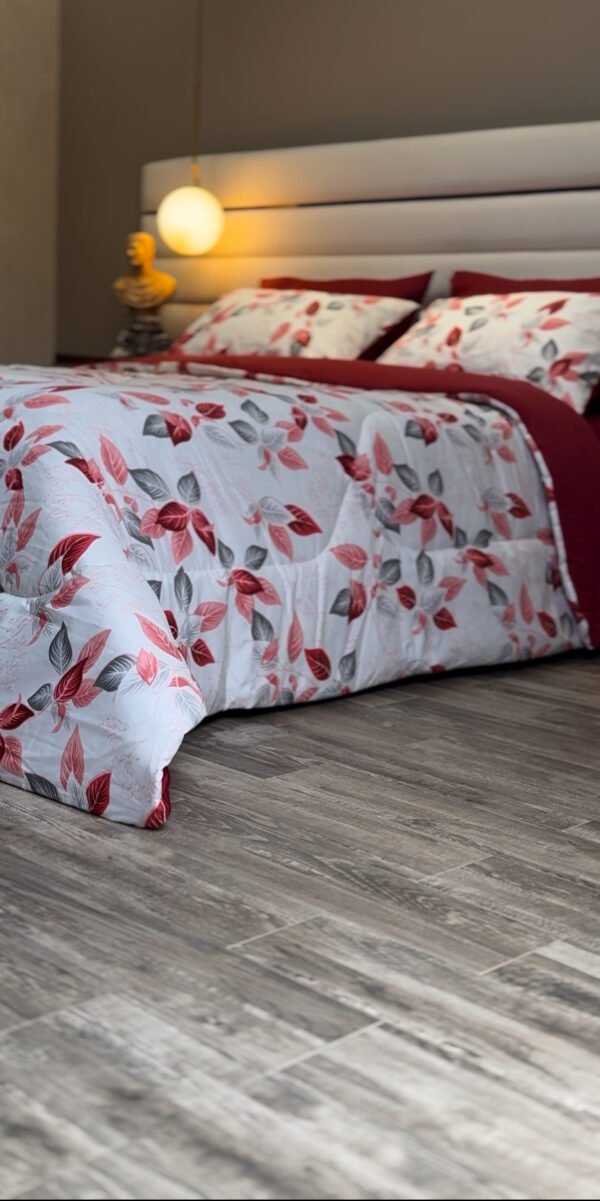 Couette 2 Places Feuillage Écarlate – Élégance Boréale