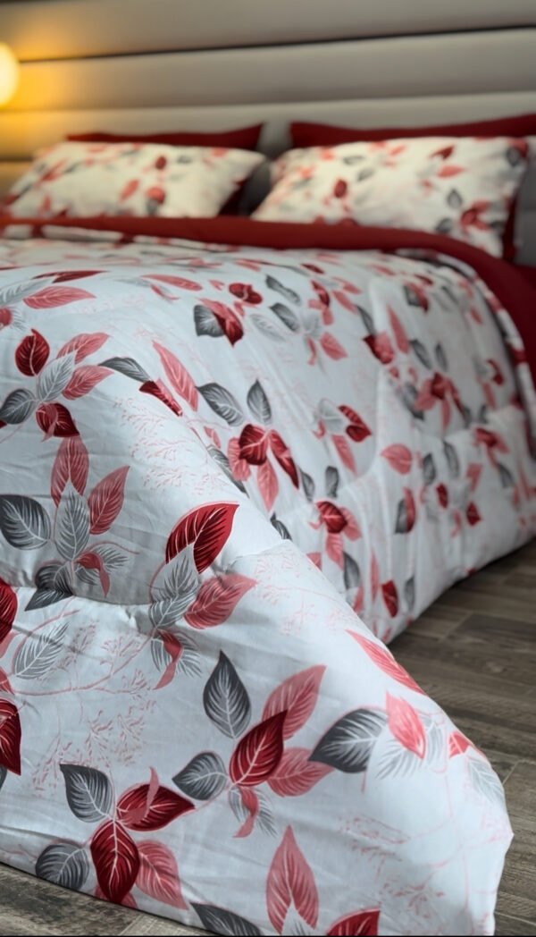 Couette 2 Places Feuillage Écarlate – Élégance Boréale