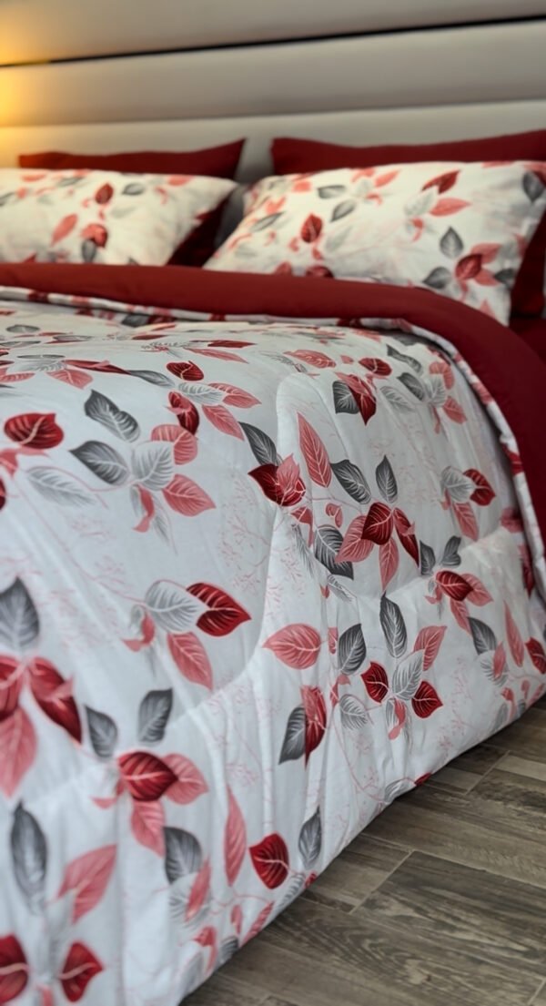 Couette 2 Places Feuillage Écarlate – Élégance Boréale