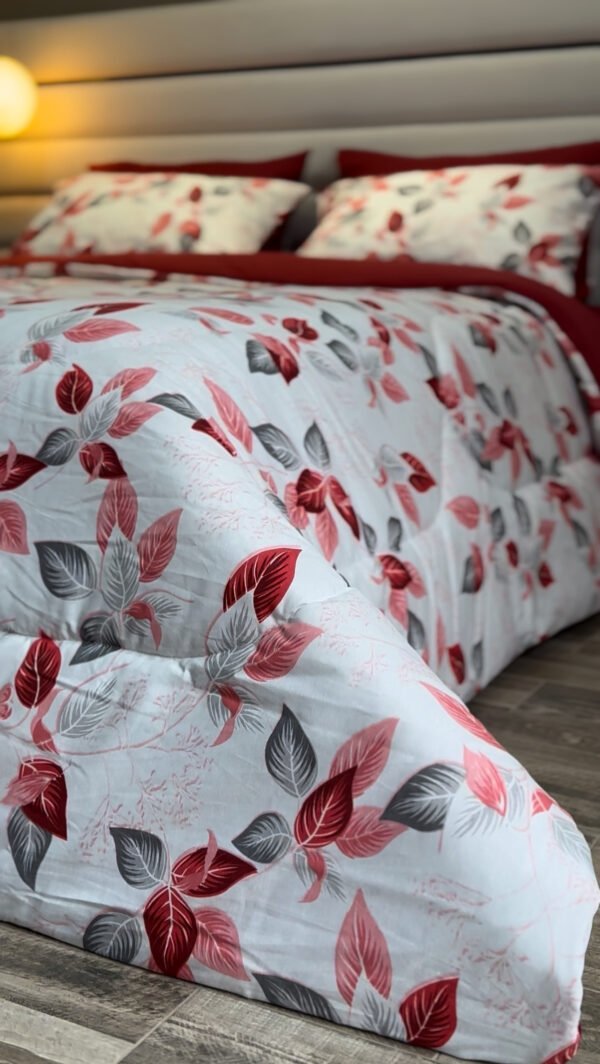 Couette 2 Places Feuillage Écarlate – Élégance Boréale