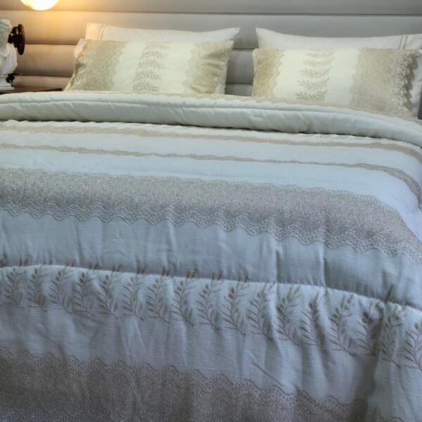 Couvre-lit Kamraya Haut Gamme – Beige Prestige