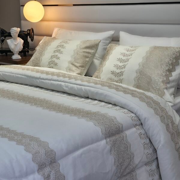 Couvre-lit Kamraya Haut Gamme – Beige Prestige