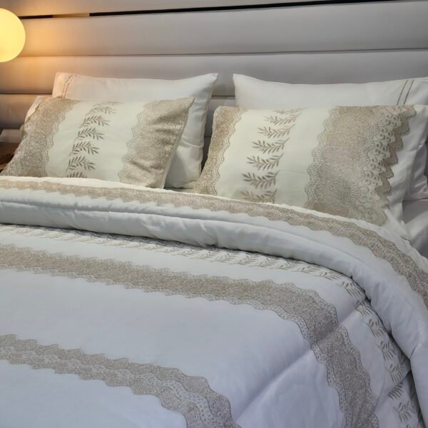 Couvre-lit Kamraya Haut Gamme – Beige Prestige