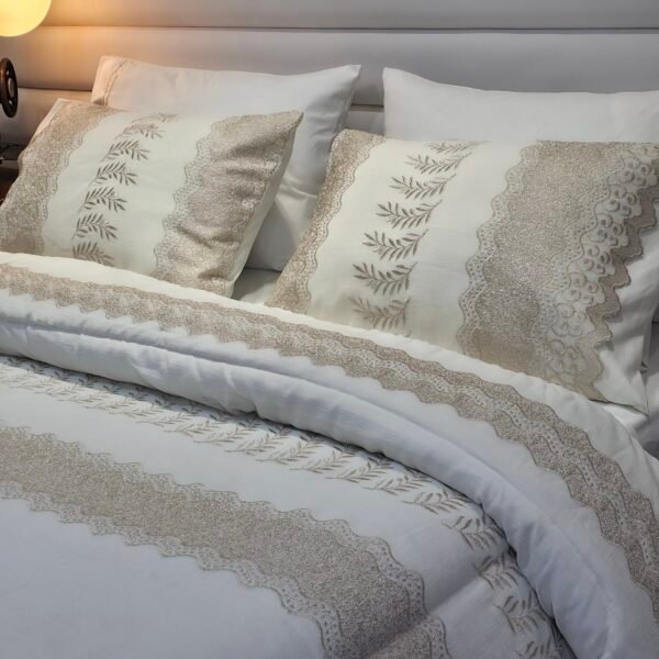 Couvre-lit Kamraya Haut Gamme – Beige Prestige