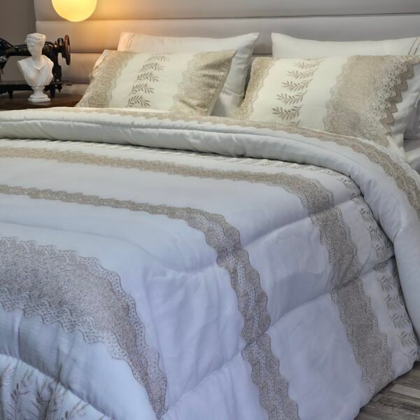 Couvre-lit Kamraya Haut Gamme – Beige Prestige