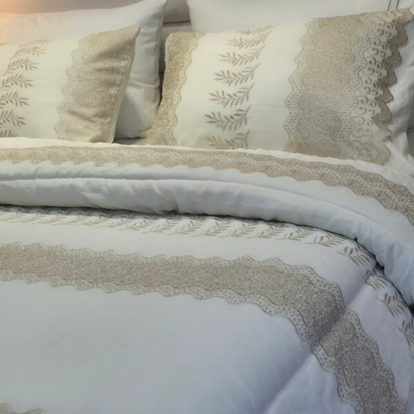 Couvre-lit Kamraya Haut Gamme – Beige Prestige