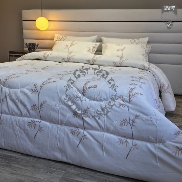 Capture d’écran 2026-01-28 192108 Couvre-lit Piqué Haut Gamme – Élégance Botanique Beige