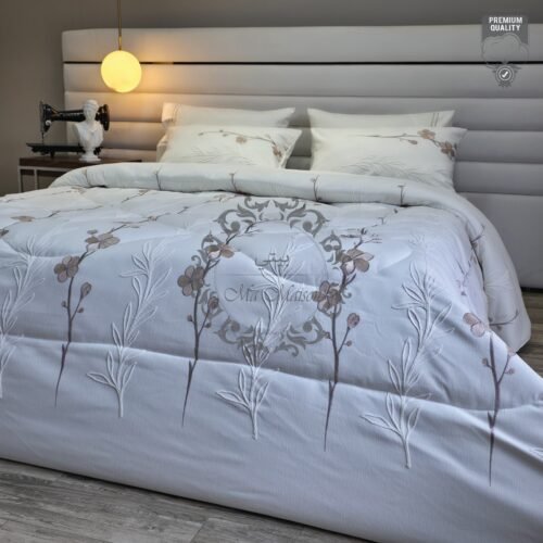 Capture d’écran 2026-02-14 114019 Couvre-lit Piqué Haut de Gamme – Élégance Florale Beige