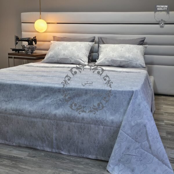 Parure de Lit Gris Platine – Harmonie Chic et Intemporelle