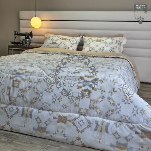 Couette 2 Places Prestige Géométrique – Tons Neutres