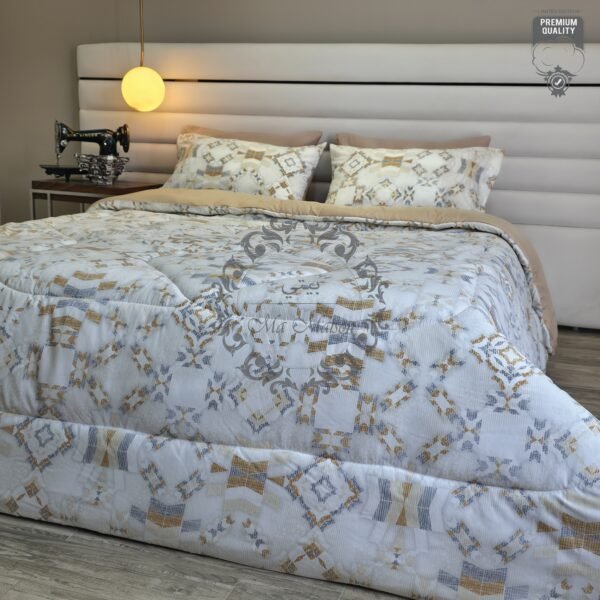 Couette 2 Places Prestige Géométrique – Tons Neutres