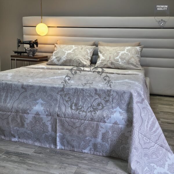 Parure de Lit Élégance Moderne – Paisley Beige