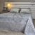 Parure de Lit 6 Pièces – Gris Floral Élégance Moderne