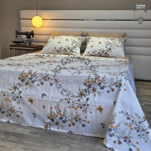 Parure de Lit Floraison d’Automne – Élégance Botanique