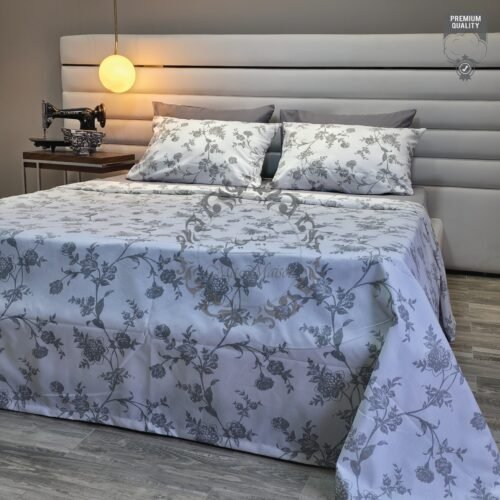 Parure de Lit Harmonie Botanique – Nuances Douces de Gris