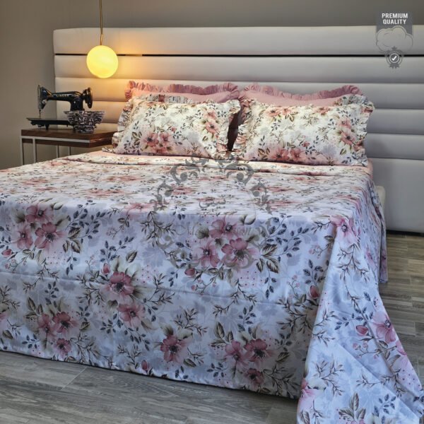 8 Parure De Lit Taies à Volant – Jardin Romantique Fleuri