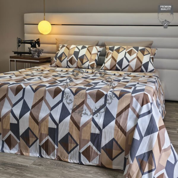 9 Parure de Lit 6 Pièces – Harmonie Géométrique Contemporaine