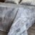 Parure de Lit 6 Pièces – Élégance Florale Gris Perle