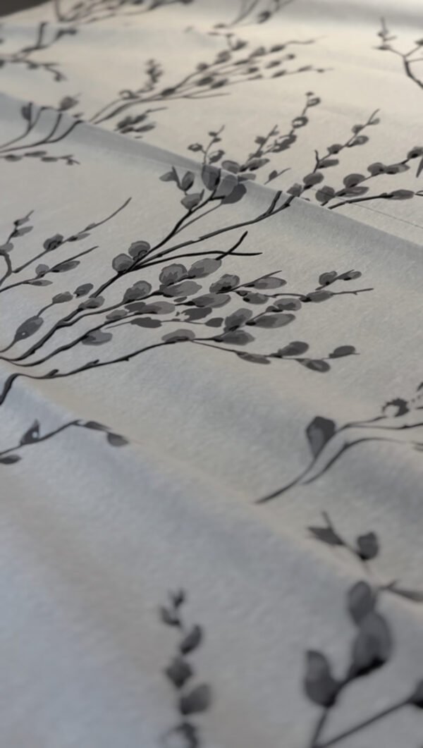 Parure de Lit 6 Pièces – Feuillage Gris Élégant