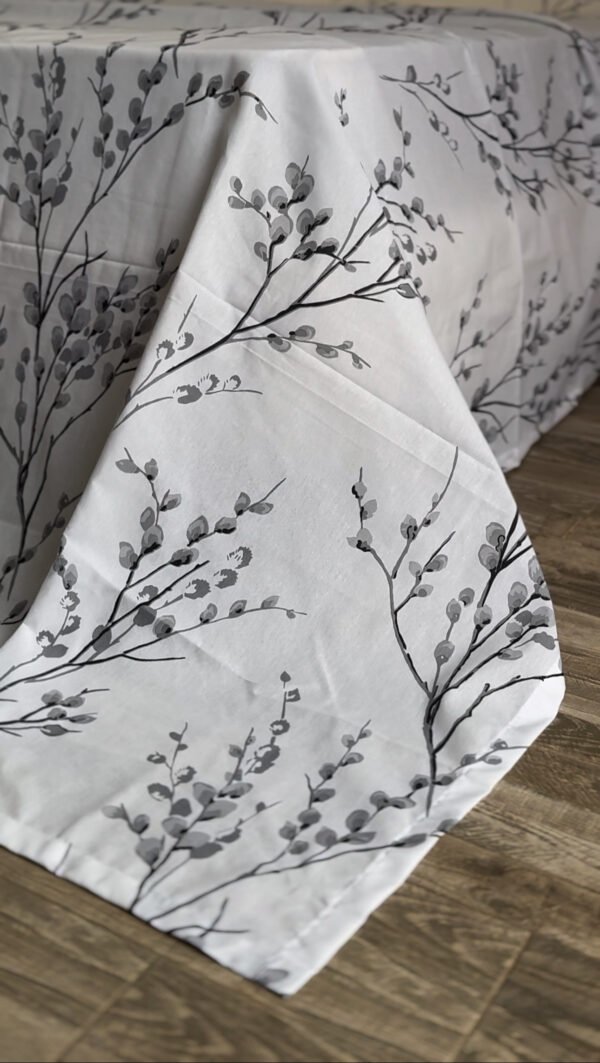 Parure de Lit 6 Pièces – Feuillage Gris Élégant