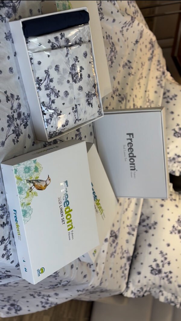 IMG_7596 Parure De Lit Taies à Volant – Douceur Florale Bleu