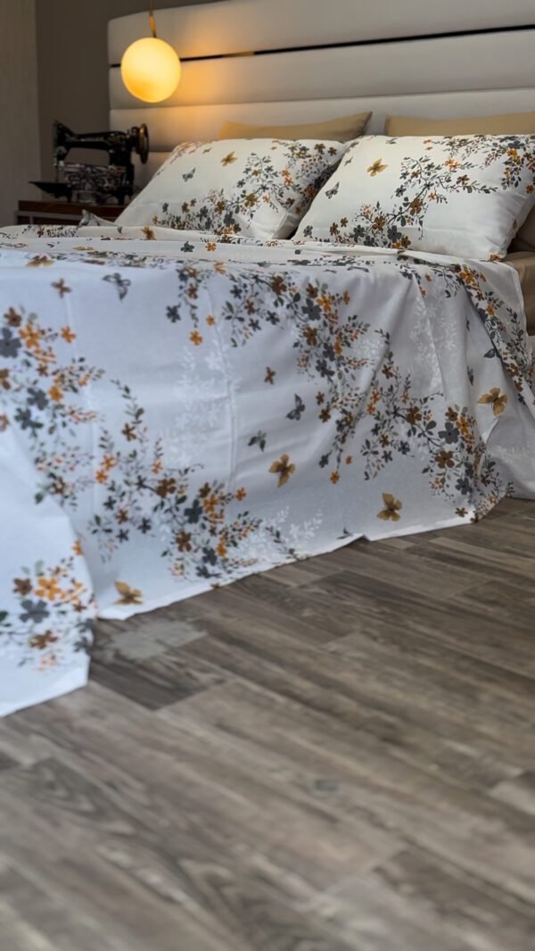Parure de Lit Floraison d’Automne – Élégance Botanique