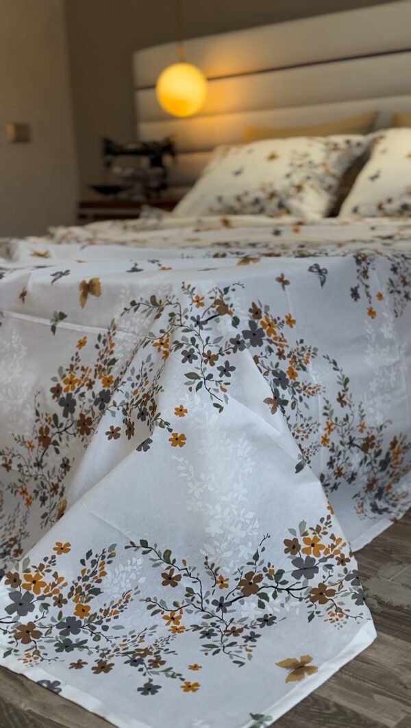 Parure de Lit Floraison d’Automne – Élégance Botanique