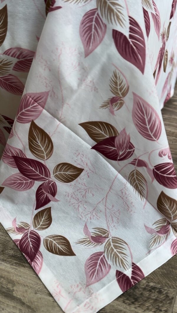Parure de Lit Élégance Feuillage – Violet & Brun