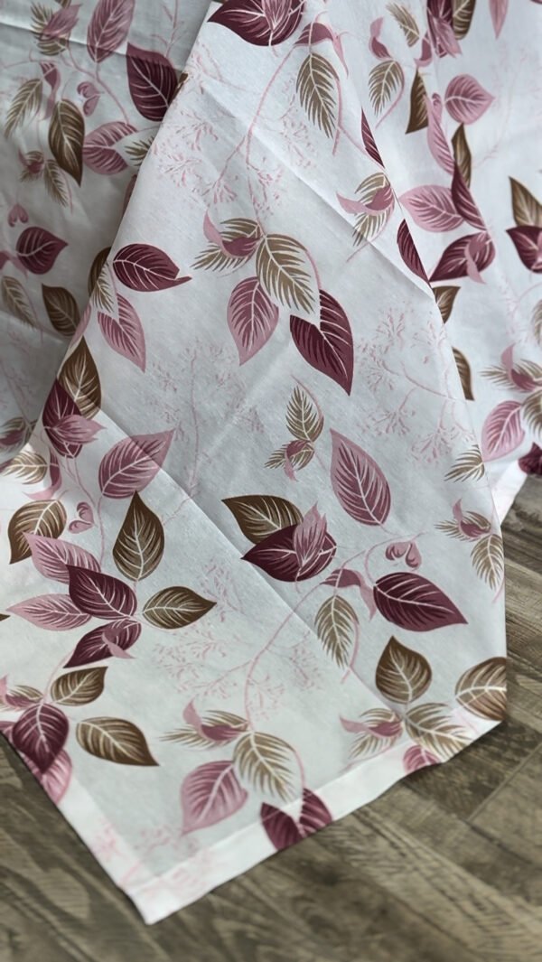 Parure de Lit Élégance Feuillage – Violet & Brun