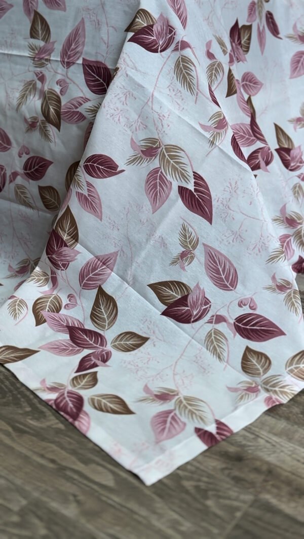 Parure de Lit Élégance Feuillage – Violet & Brun