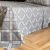 Parure de Lit Élégance Moderne – Gris Clair & Blanc Carreaux