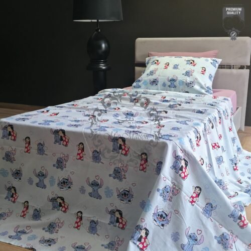 Parure de Lit Lilo & Stitch – Tendresse Hawaïenne Bleue