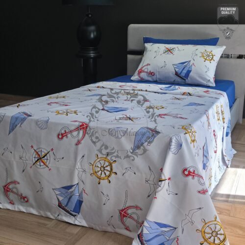 Parure de Lit Marine – Voiles et Ancres d’Aventure