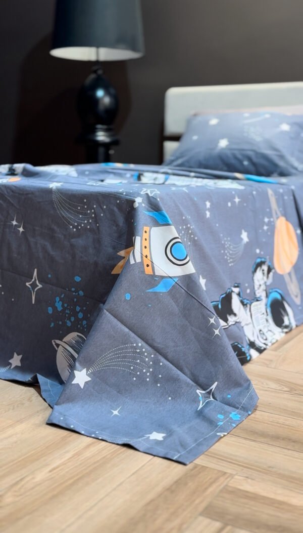 Parure de Lit Cosmos – Fusée & Astronaute