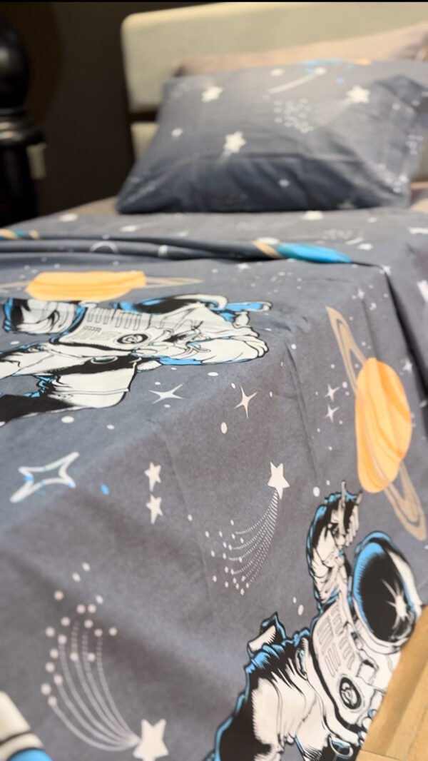 Parure de Lit Cosmos – Fusée & Astronaute