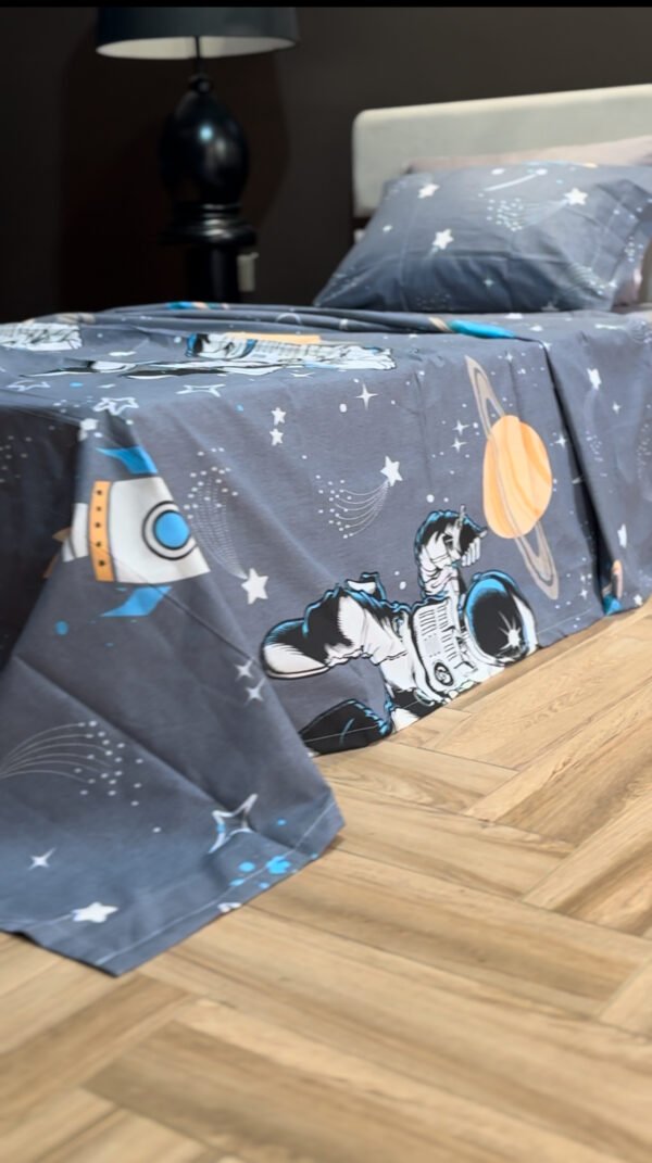 Parure de Lit Cosmos – Fusée & Astronaute
