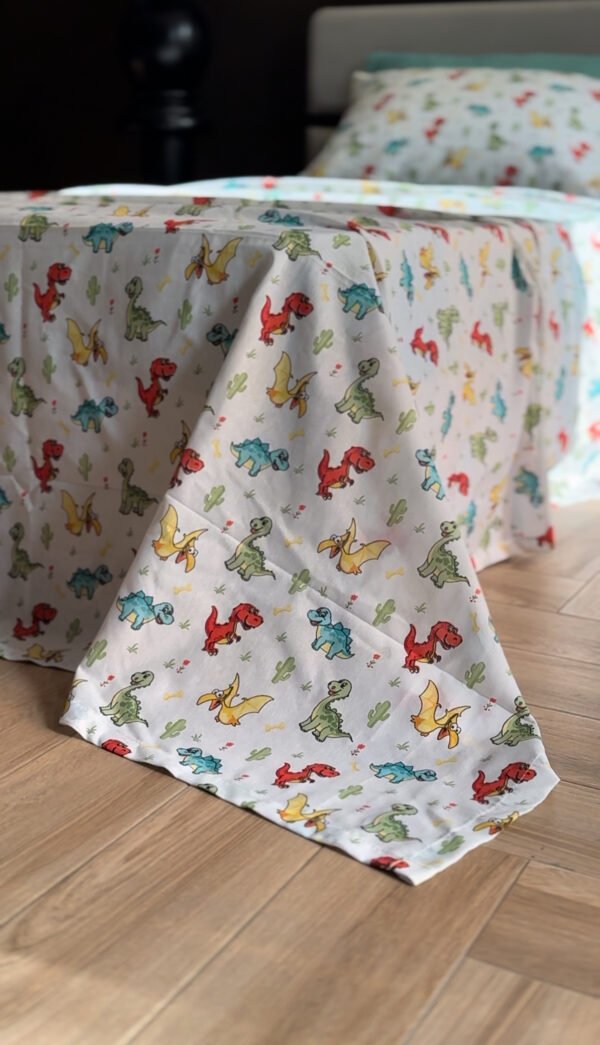 Parure de Lit Dinosaures – Aventure Jurassique Multicolore