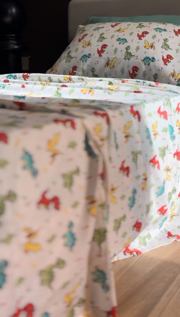 Parure de Lit Dinosaures – Aventure Jurassique Multicolore