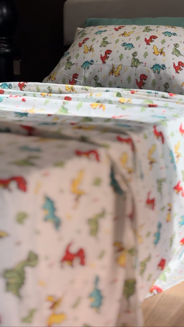 Parure de Lit Dinosaures – Aventure Jurassique Multicolore