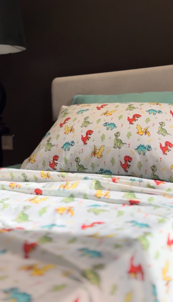 Parure de Lit Dinosaures – Aventure Jurassique Multicolore