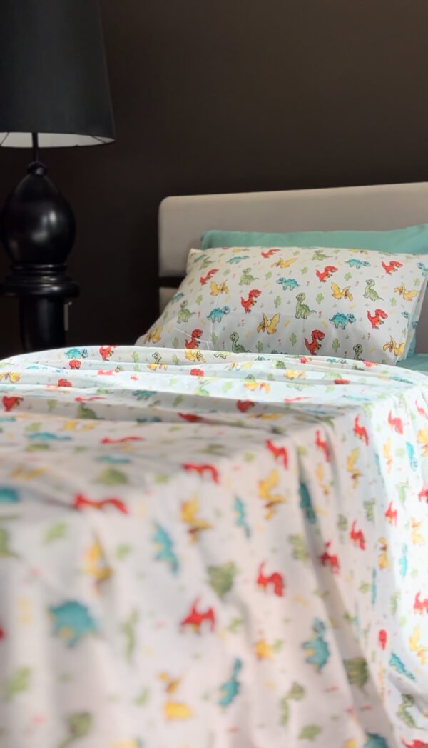 Parure de Lit Dinosaures – Aventure Jurassique Multicolore