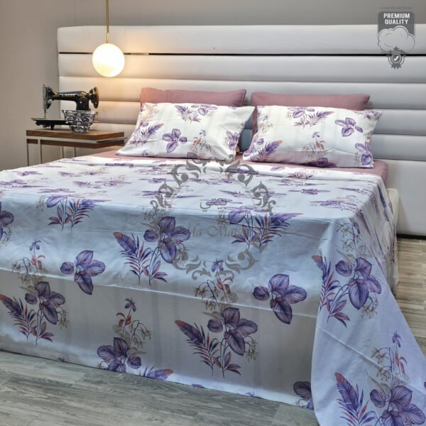 Parure de Lit Orchidée – Éclat Lavande et Douceur Florale