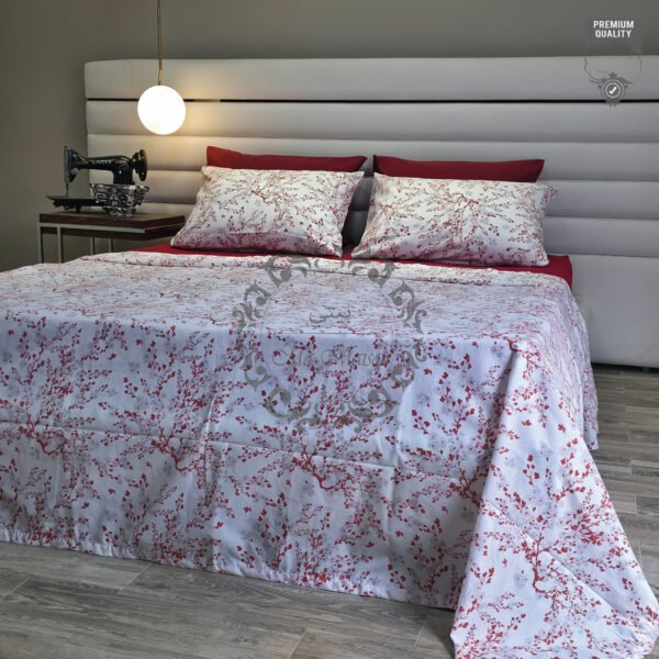 Parure de Lit Sakura – Douceur Florale Rouge