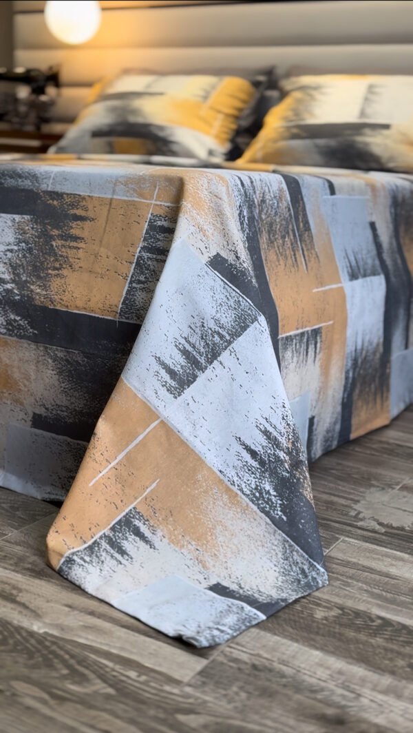 Parure de Lit Éclat Urbain – Gris, Beige & Graphite
