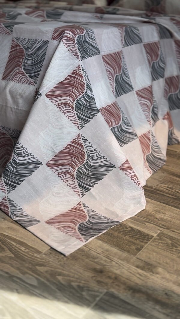 Parure de Lit Ondes Élégantes – Gris Bourdeau Moderne