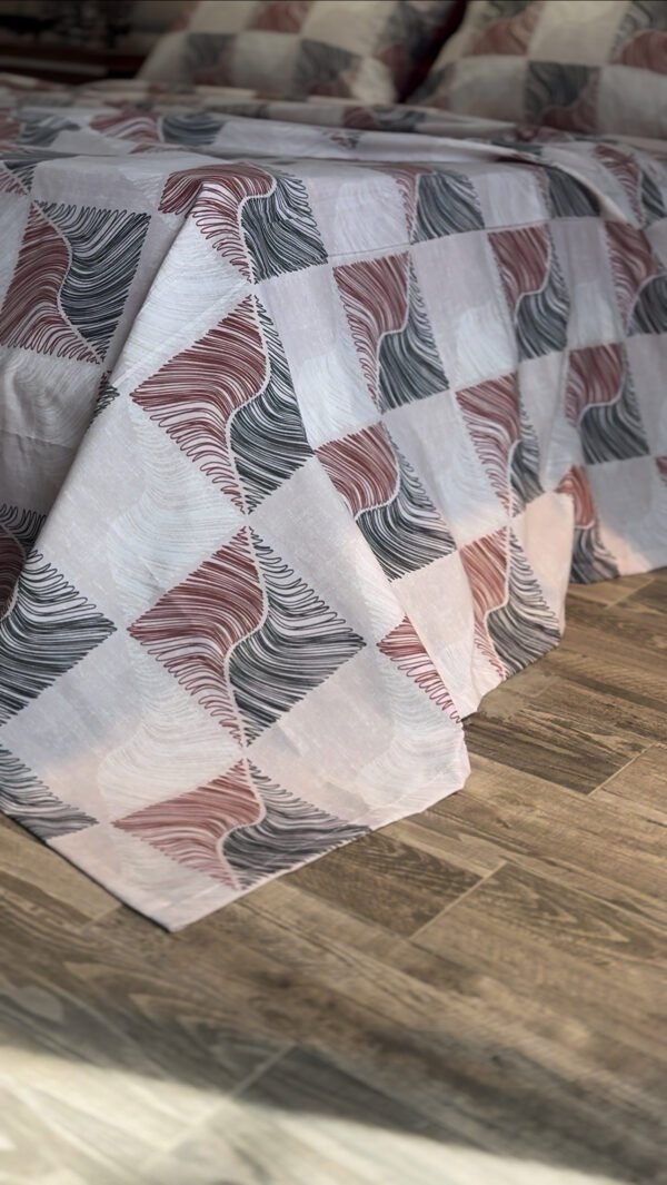 Parure de Lit Ondes Élégantes – Gris Bourdeau Moderne