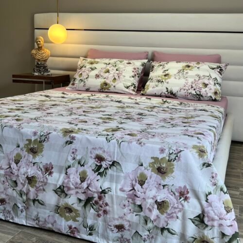 Parure de Lit Pivoine Antique – Douceur Florale Pastel
