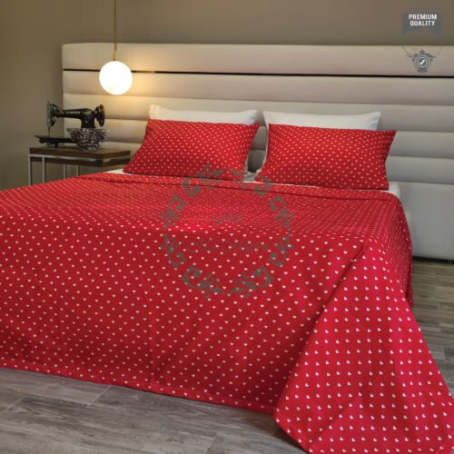 13 Parure de Lit Cœur Passion – Rouge Éclat Amour